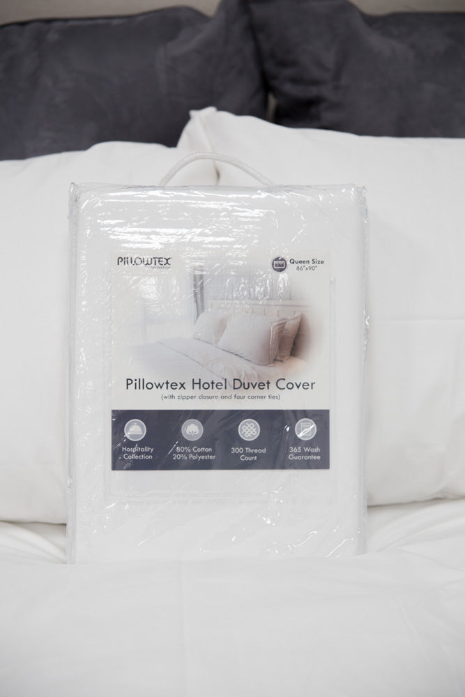 Pillowtex Duvet Cover Set - Soft Wrinkle-Resistant Cotton Blend Bedding - Perfect for Master Bedroom, Guest Room & Dorm Decor