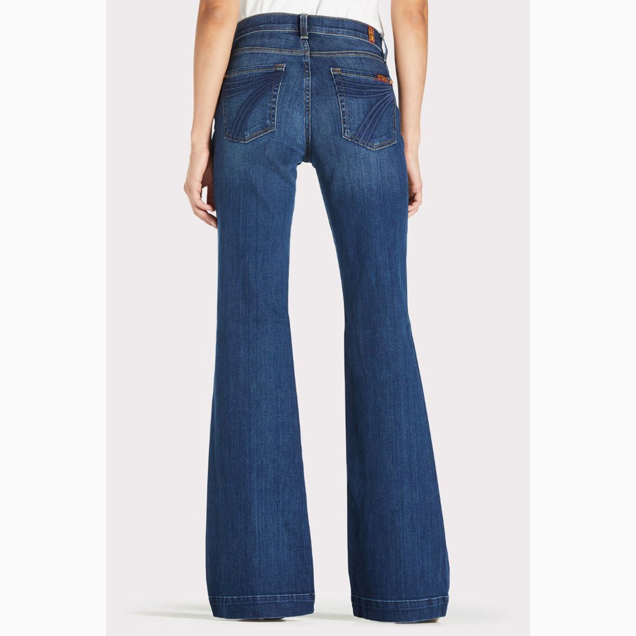 7 For All Mankind Women's MR1 Dojo High-Rise Skinny Jeans - Stretch Denim Pants for Work, Date Night & Casual Outfits