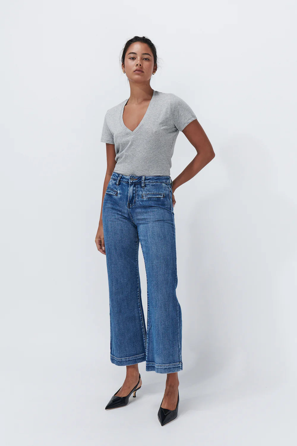 Kireina Freya High Waist Distressed Skinny Jeans for Women - Trendy Ripped Denim Pants with Waterfall Hem | Perfect for Casual Outfits, Streetwear & Night Out Looks