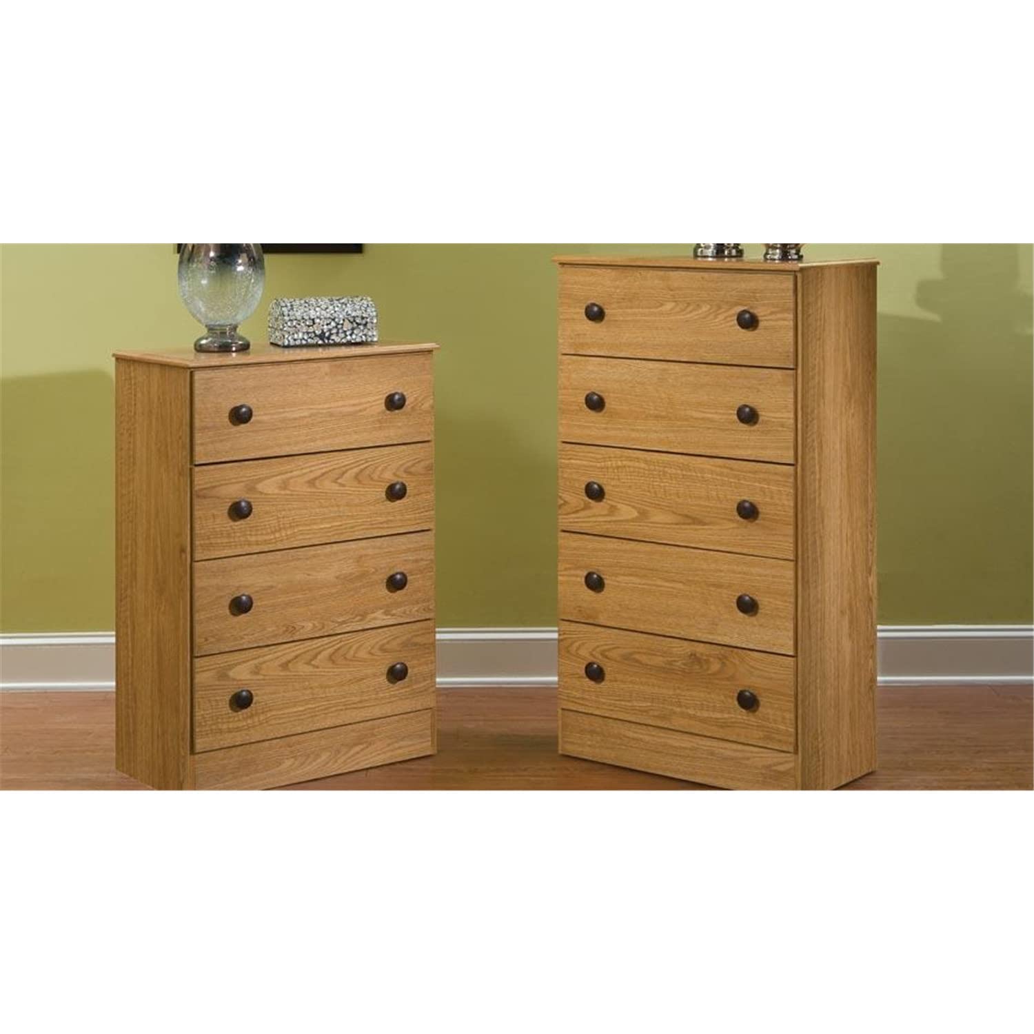 Kith Furniture Factory Select Chest 4 Drawer Dresser - Solid Wood Bedroom Storage Organizer for Clothes & Accessories | Perfect for Master Bedroom, Guest Room & Dorm Organization