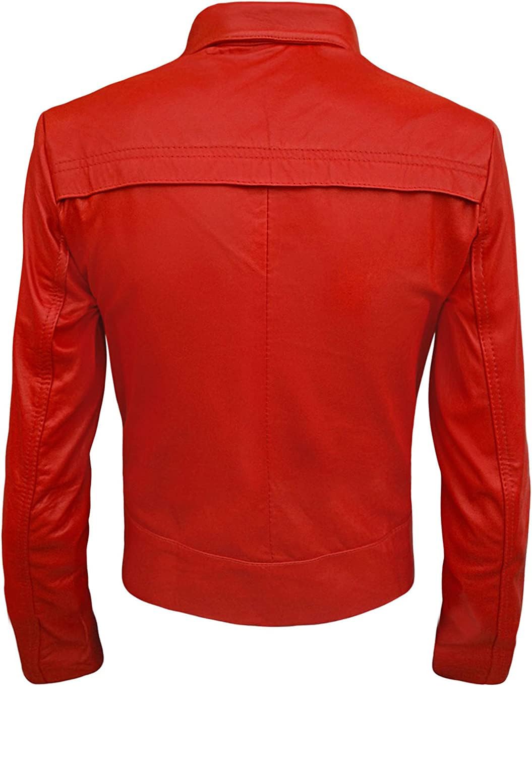 Classic Red Leather Jacket for Women | Timeless Fashion Outerwear | Perfect for Casual Outings, Date Nights & Motorcycle Rides