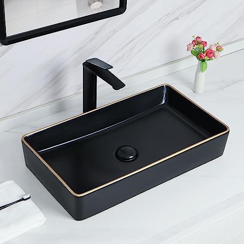 Matte Black with Gold Trim