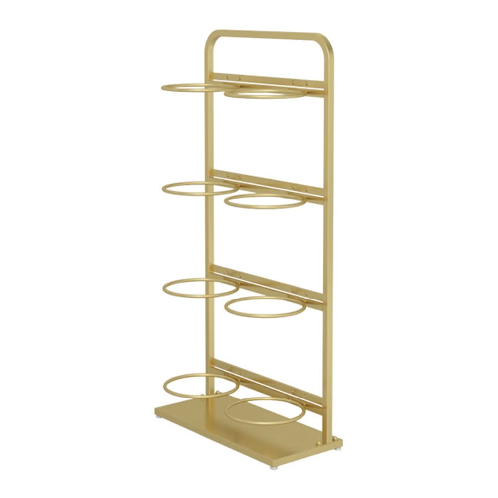 Premium Basketball & Football Vertical Display Stand - Heavy-Duty Storage Rack for Sports Equipment | Gold Metal Organizer (55x20x116cm) | Perfect for Home Gym, Garage, Playroom & Sports Club Organization