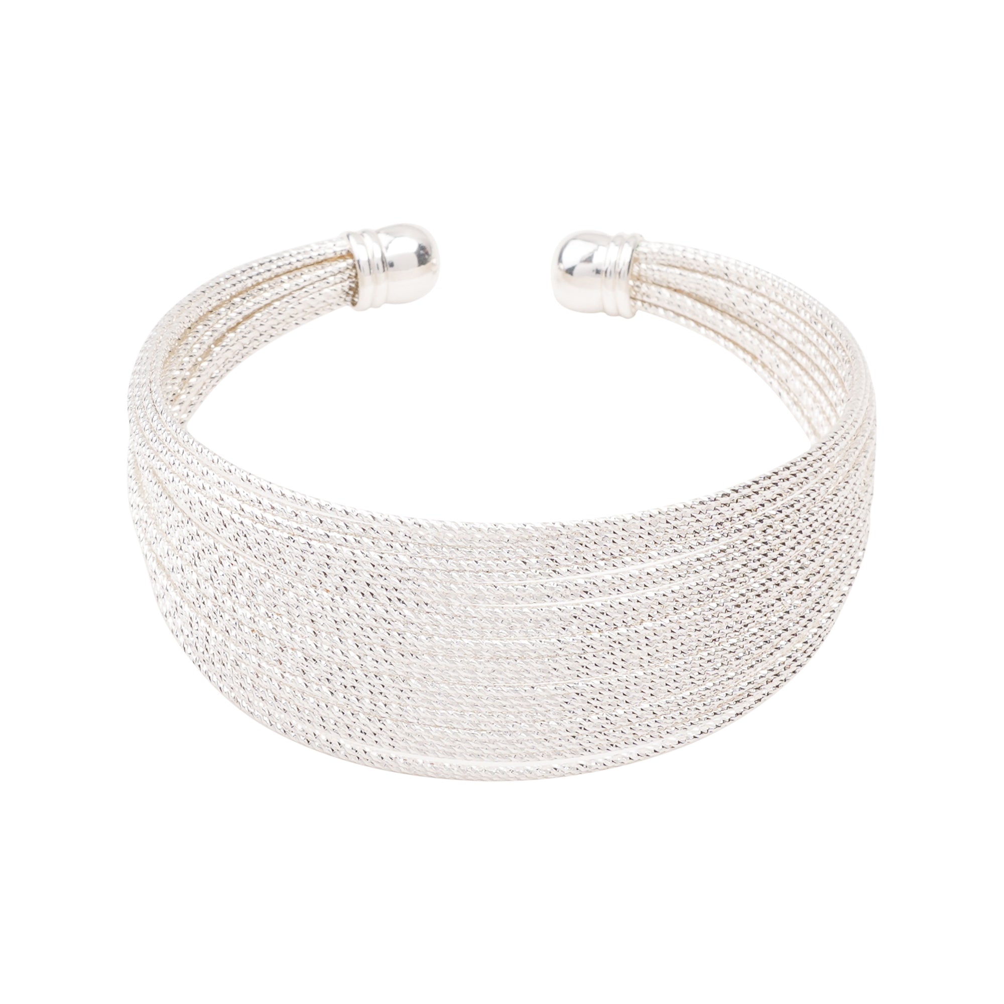 Angelique Multi Band Open Cuff Bracelet - Elegant Adjustable Bangle for Women, Perfect for Parties, Weddings & Everyday Wear