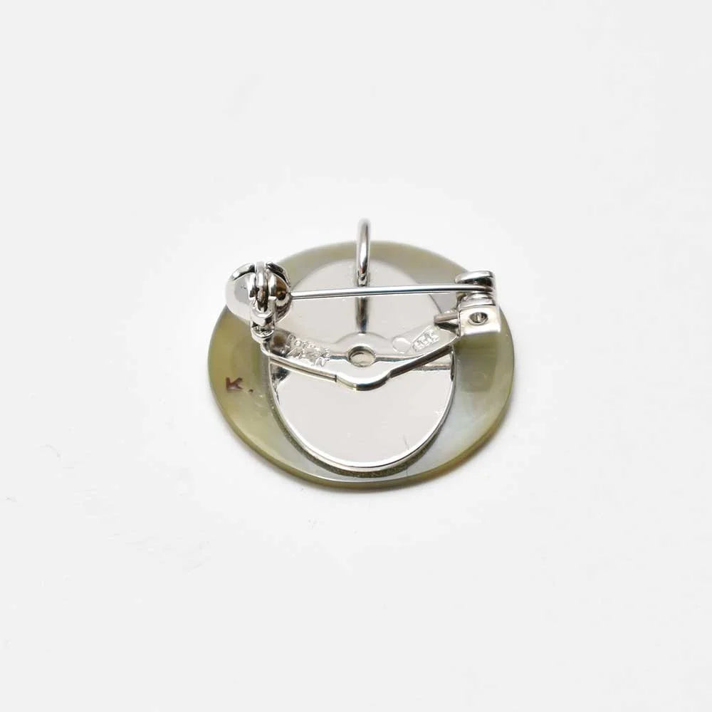 Handcrafted Japanese Maki-e Urushi Lacquer Brooch with Black Lip Oyster Pearl Shell Owl Design - Traditional Artisan Jewelry for Women, Gift for Collectors, Perfect for Special Occasions & Cultural Events