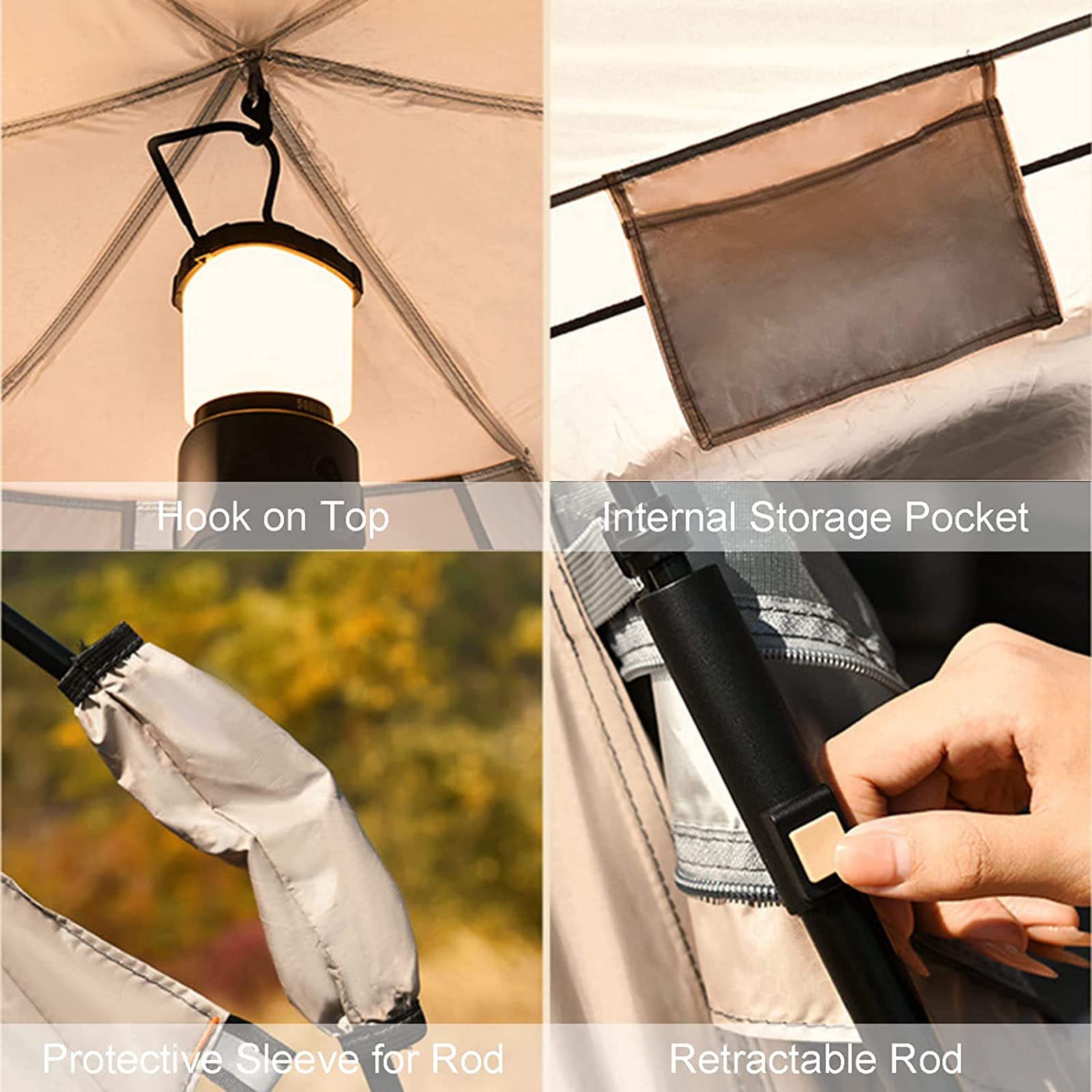Premium 4-Season Waterproof Glamping Tent for 6-8 People - Luxury Outdoor Yurt with Cotton Canvas for Camping, Festivals & Backyard Glamping - Perfect for Family Adventures & Music Events