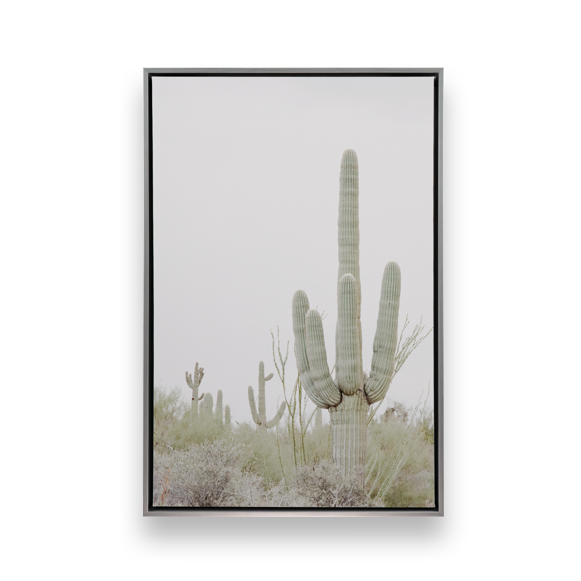 Desert Cactus Wall Art - Hand Painted Canvas Print for Home & Office Decor - Perfect for Living Room, Bedroom, or Southwestern Style Interior Design