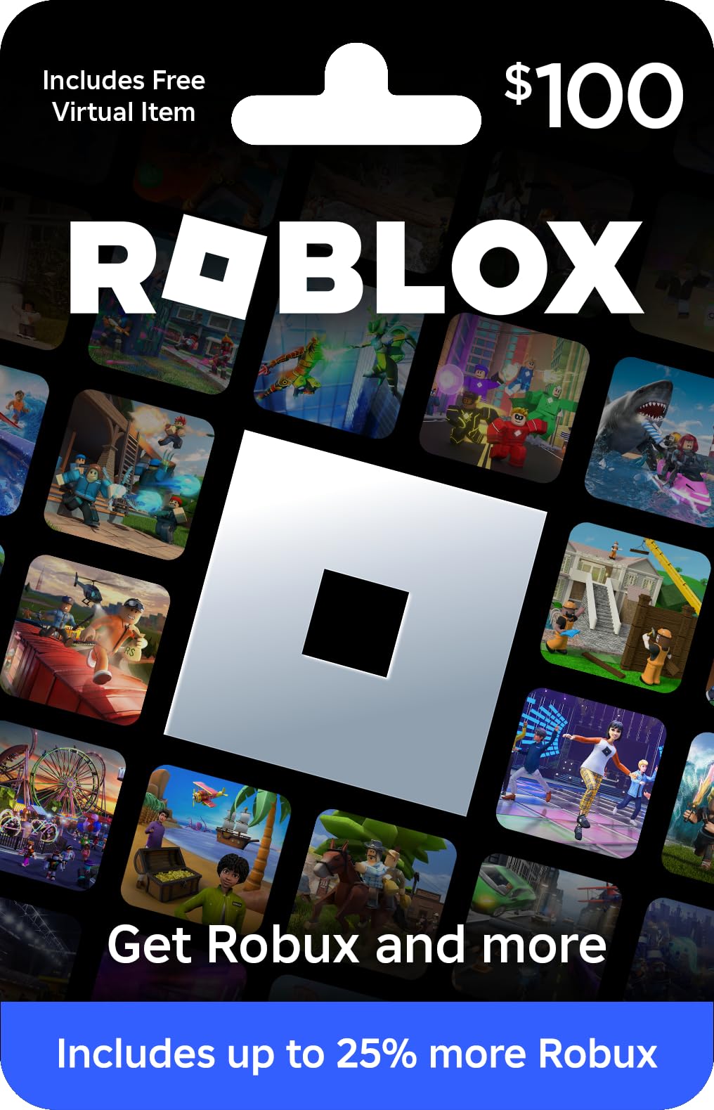 Roblox Physical Gift Card - $25 Digital Code with Free Virtual Item - Redeem Worldwide for Games, In-Game Purchases & More