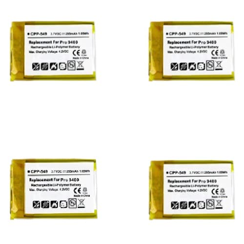 Empire Wireless Headset Batteries - 4 Pack Replacement for Jabra Pro 9465 & 14192-00 (Li-Pol 3.7V 295mAh) | Long-Lasting Headset Battery for Office, Call Center & Remote Work