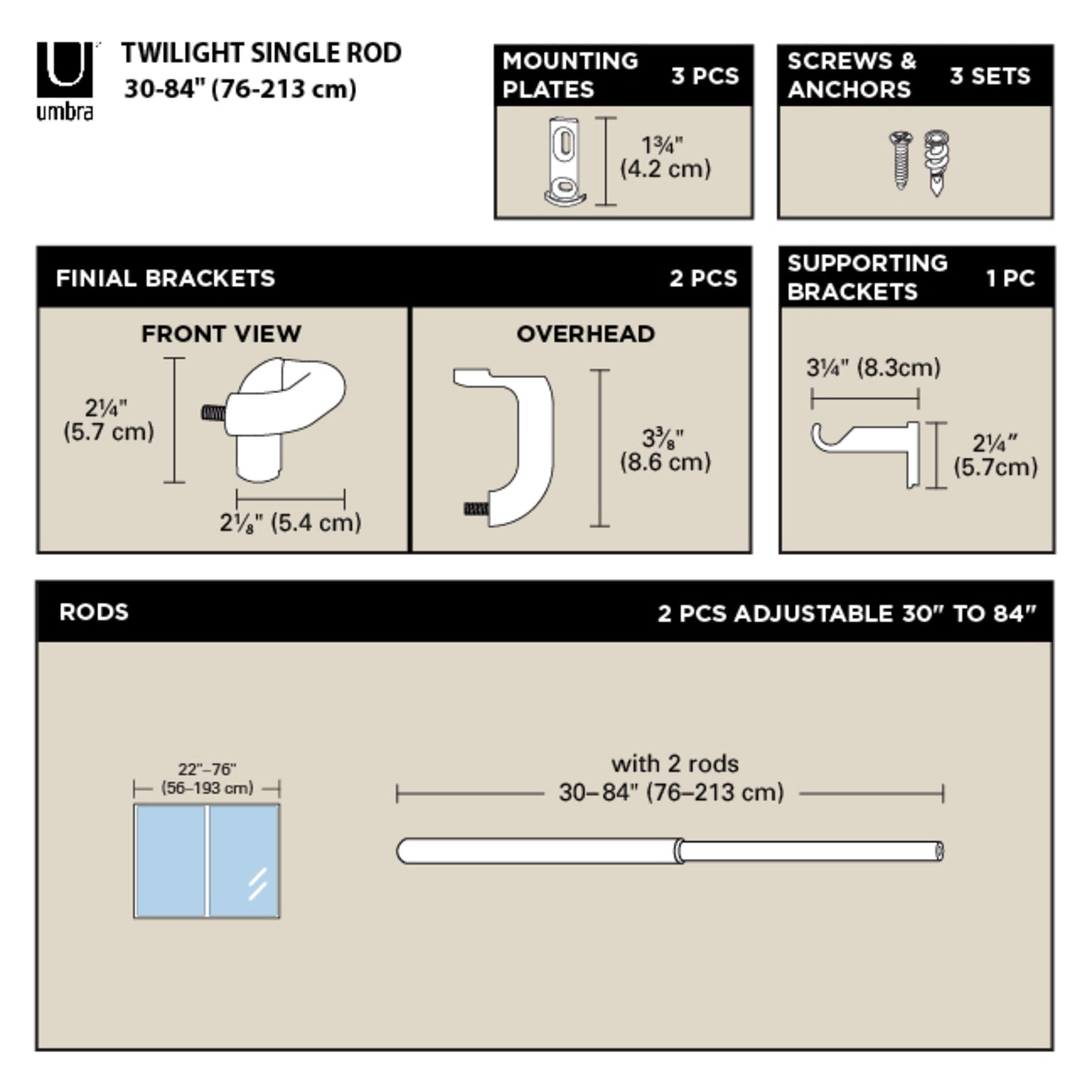 Blackout Curtain Rod - Twilight Series for Complete Darkness, Noise Reduction & Energy Efficiency - Perfect for Bedrooms, Nurseries & Home Theaters