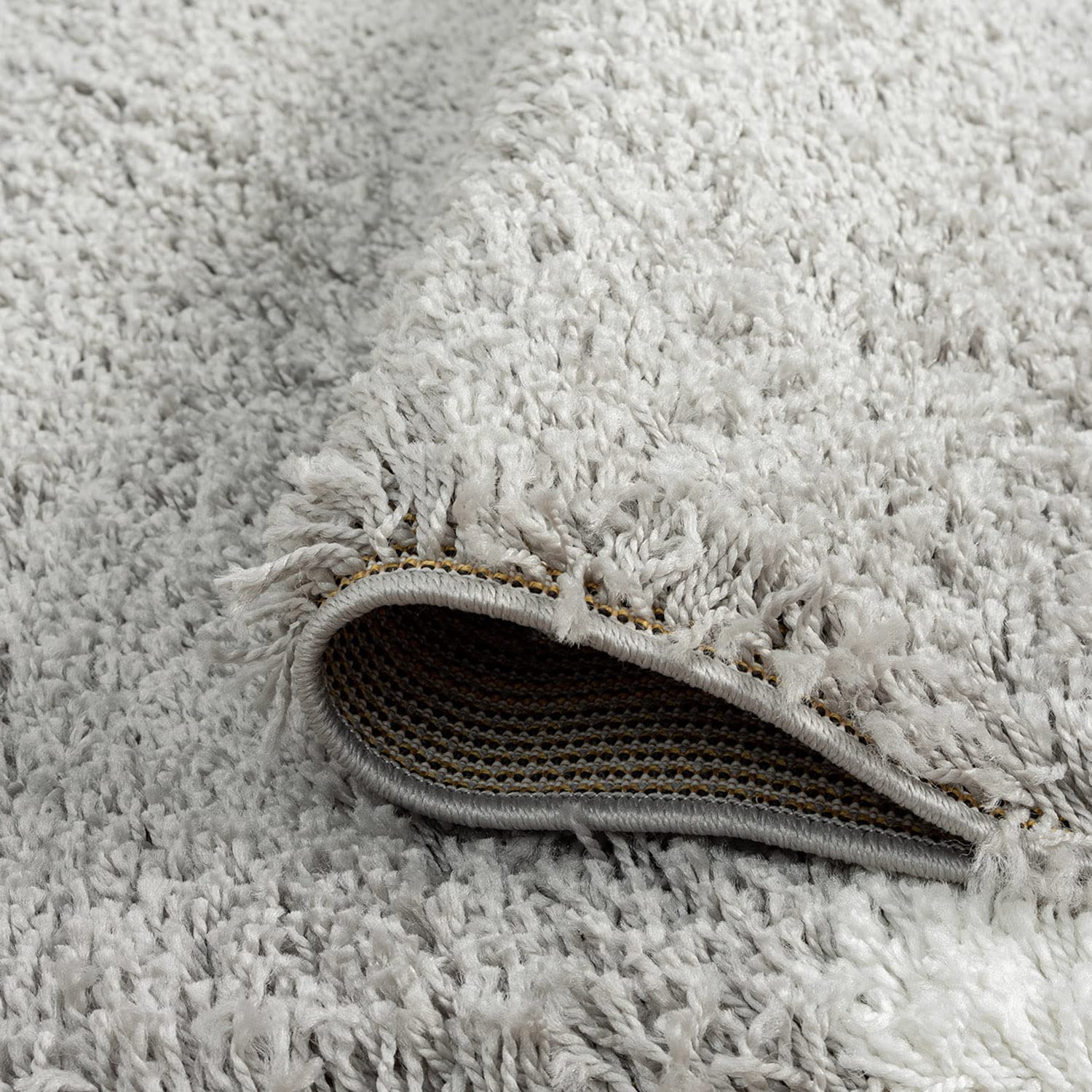 Silver 4x6 Shag Rug - Easy Clean Modern Area Rug for Living Room, Bedroom, Dining Room & Entryway - Soft Plush Shaggy Carpet - Perfect for Cozy Home Decor & Alfombras para Salas Modernas