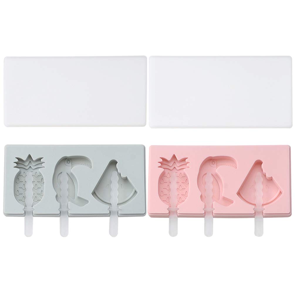 MILISTEN 2-Pack Silicone Popsicle Molds with Lids - Reusable Ice Cream & Chocolate Molds for DIY Desserts, Ice Pops, and Freezer Treats - Perfect for Summer Snacks, Kids Parties, and Healthy Homemade Frozen Treats