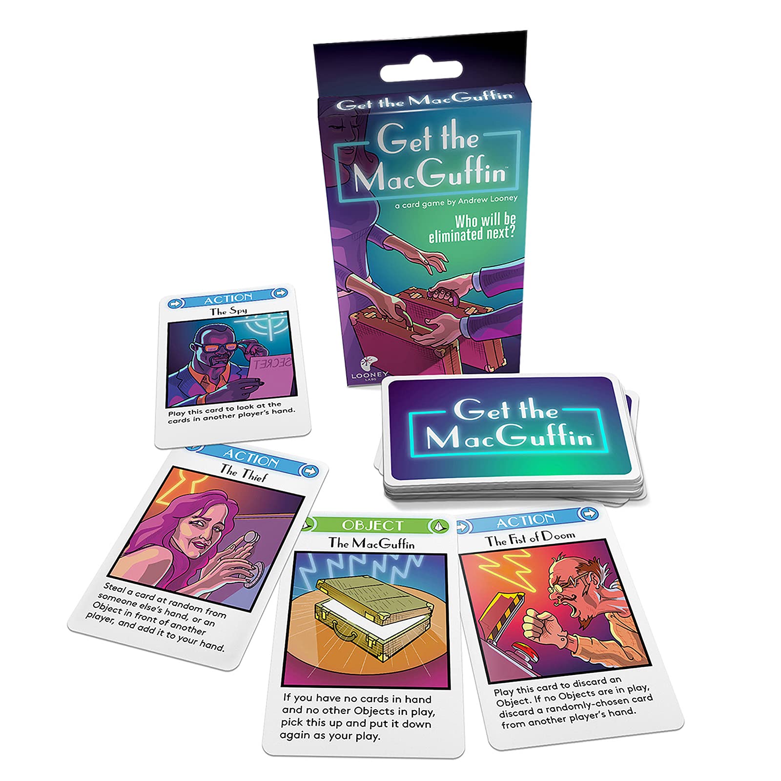 Looney Labs Get The MacGuffin Card Game - Fun Pop Culture Party Game for Adults & Kids - Perfect for Family Game Nights & Social Gatherings