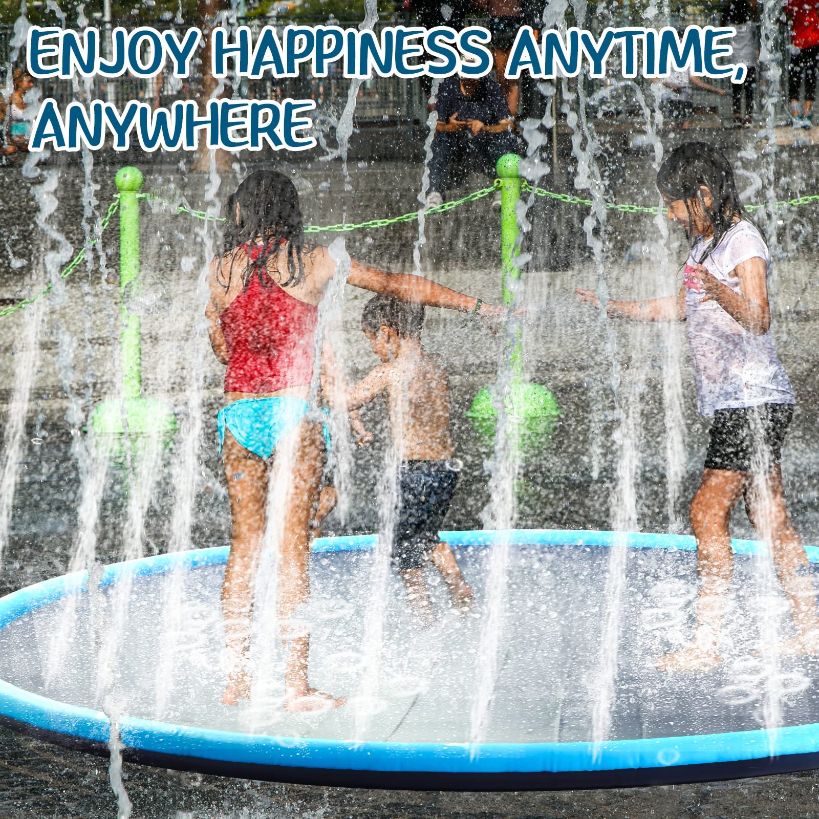 Lewtemi 10ft Extra Large Non-Slip Splash Pad - 120