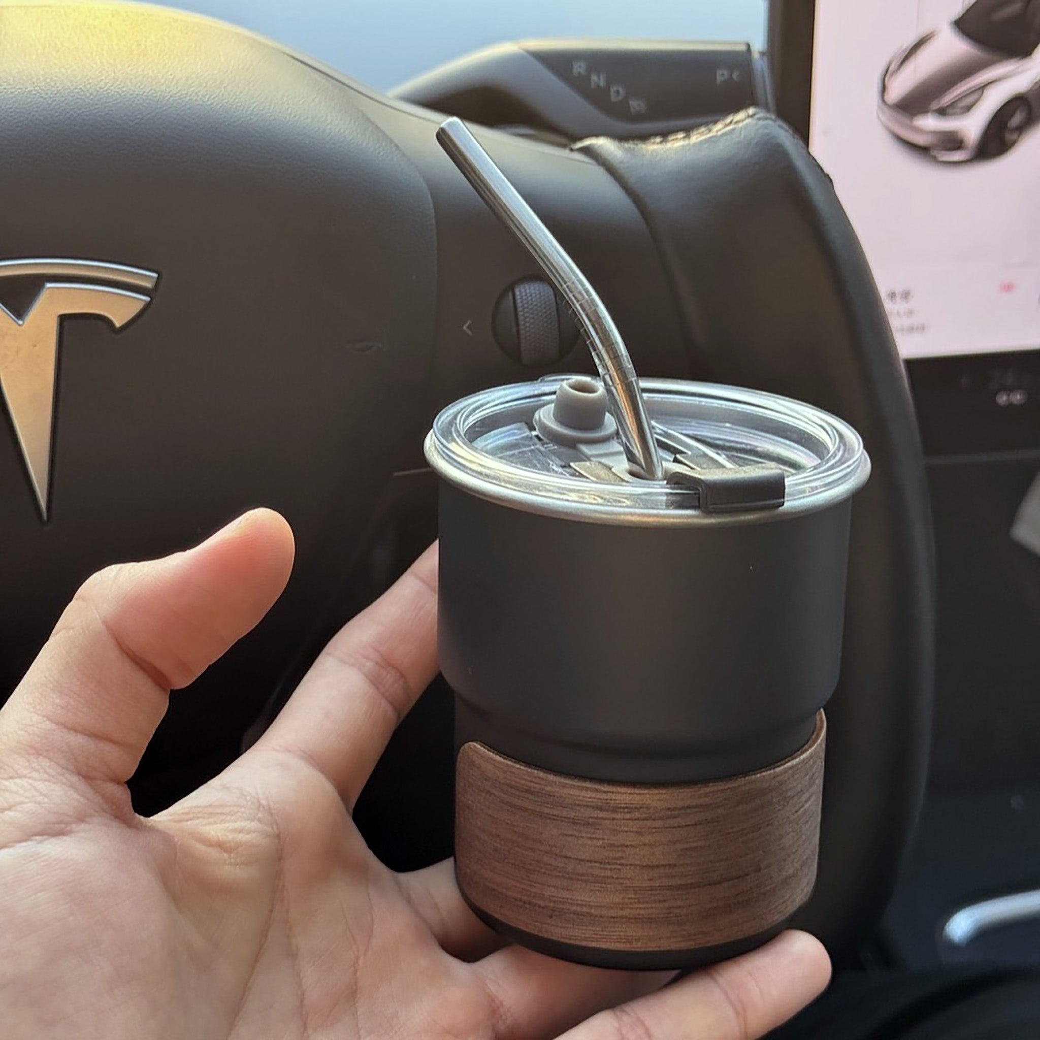 Premium Coffee Mug with Non-Slip Cup Holder Insert Set (2-Piece) - Perfect for Office, Travel & Home Use