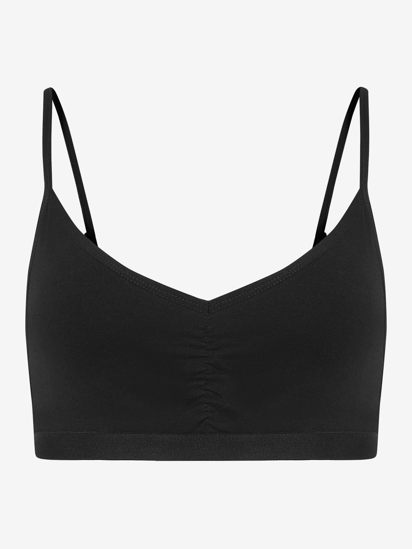 Komodo Anastasia Organic Cotton Bra - Black | Comfortable & Breathable Women's Underwear for Everyday Wear & Yoga