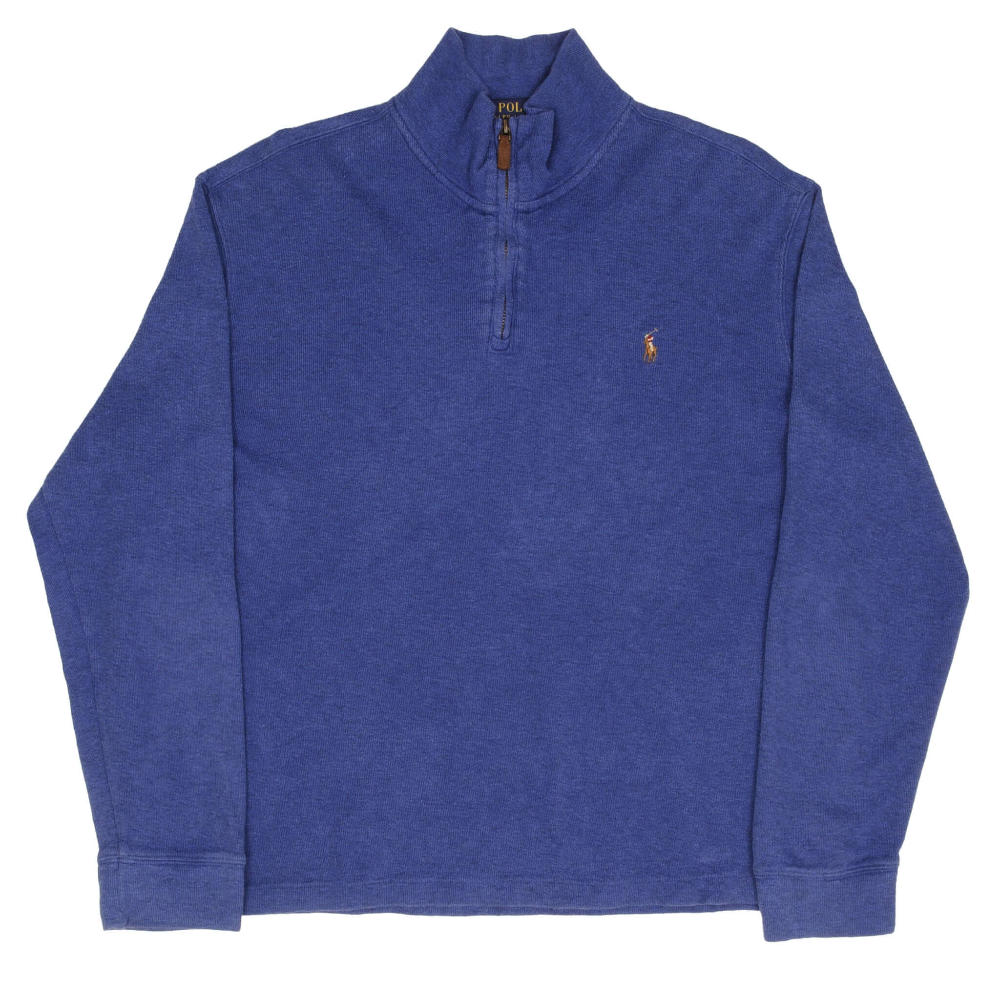 Ralph Lauren Blue Quarter Zip Sweater for Men - Size Large | Casual Pullover for Work & Outdoor Activities