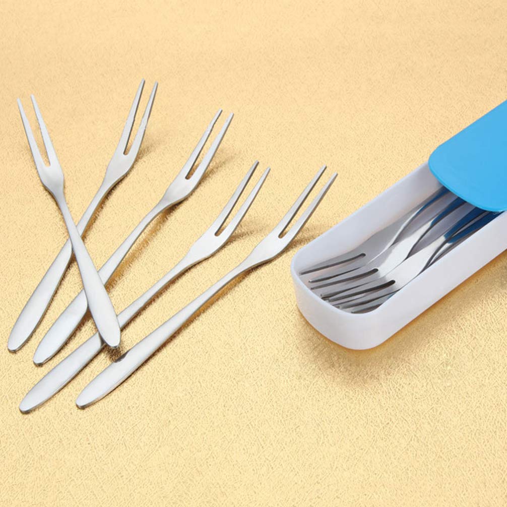 10-Piece Stainless Steel Cocktail Forks Set - Elegant Fruit Picks for Desserts, Appetizers & Party Platters - Perfect for Weddings, Cocktail Parties & Home Entertaining