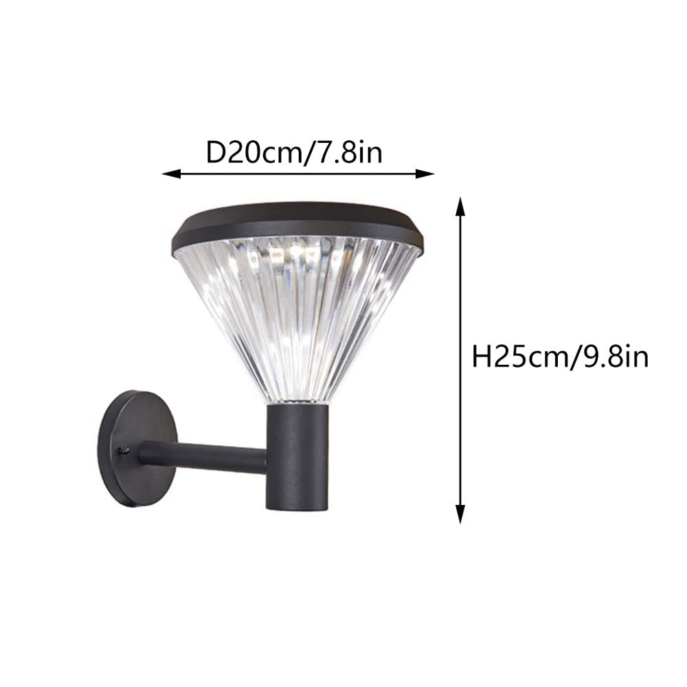 Modern LED Solar Wall Light - 2W Waterproof Outdoor Wall Washer Lamp, IP54 Rated for Garden, Villa & Entryway | Energy-Efficient Trichromatic Lighting for Patio, Pathway & Landscape Decoration
