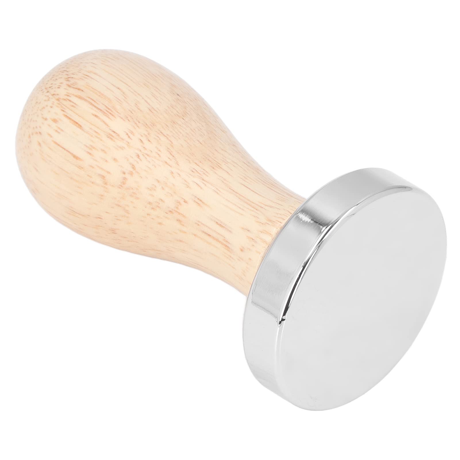 Premium 49mm Espresso Tamper - Stainless Steel Coffee Press with Wooden Handle, Flat Base for Perfect Espresso Extraction - Ideal for Home Baristas & Coffee Shops