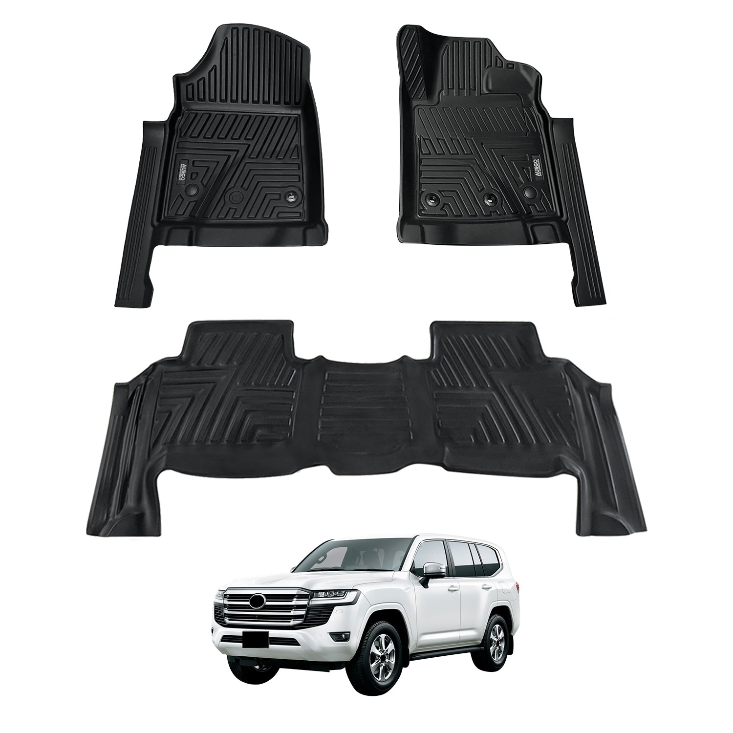 5D Custom Fit Car Floor Mats for Toyota LandCruiser 200 LC200 (2012-2021) - All-Weather Protection & Easy Cleaning - Perfect for Off-Road Adventures & Daily Commutes