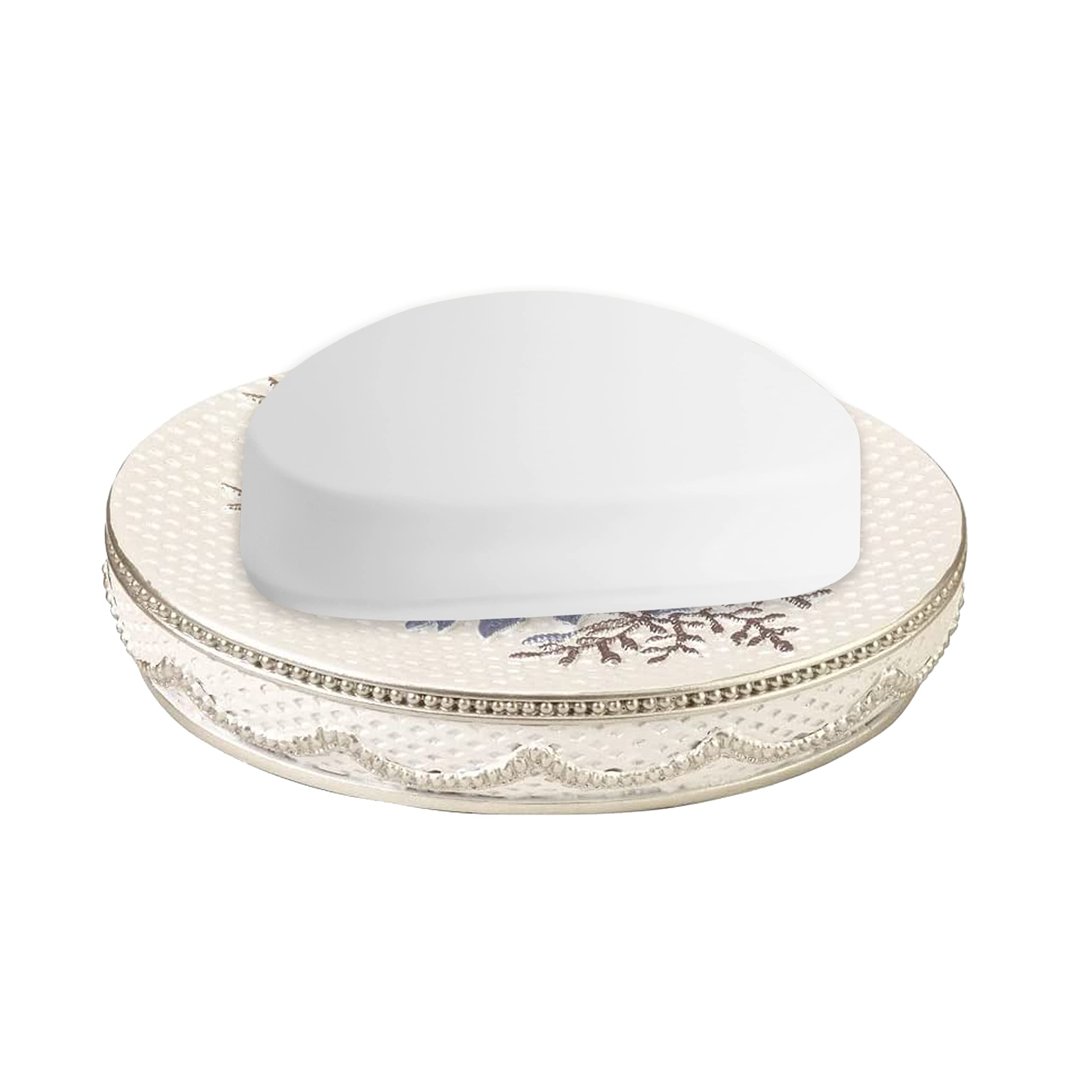 Best Selling Beige Bath Capri & Soap Dish Set - Non-Slip Shower Organizer for Bathroom, Spa, and Travel Use