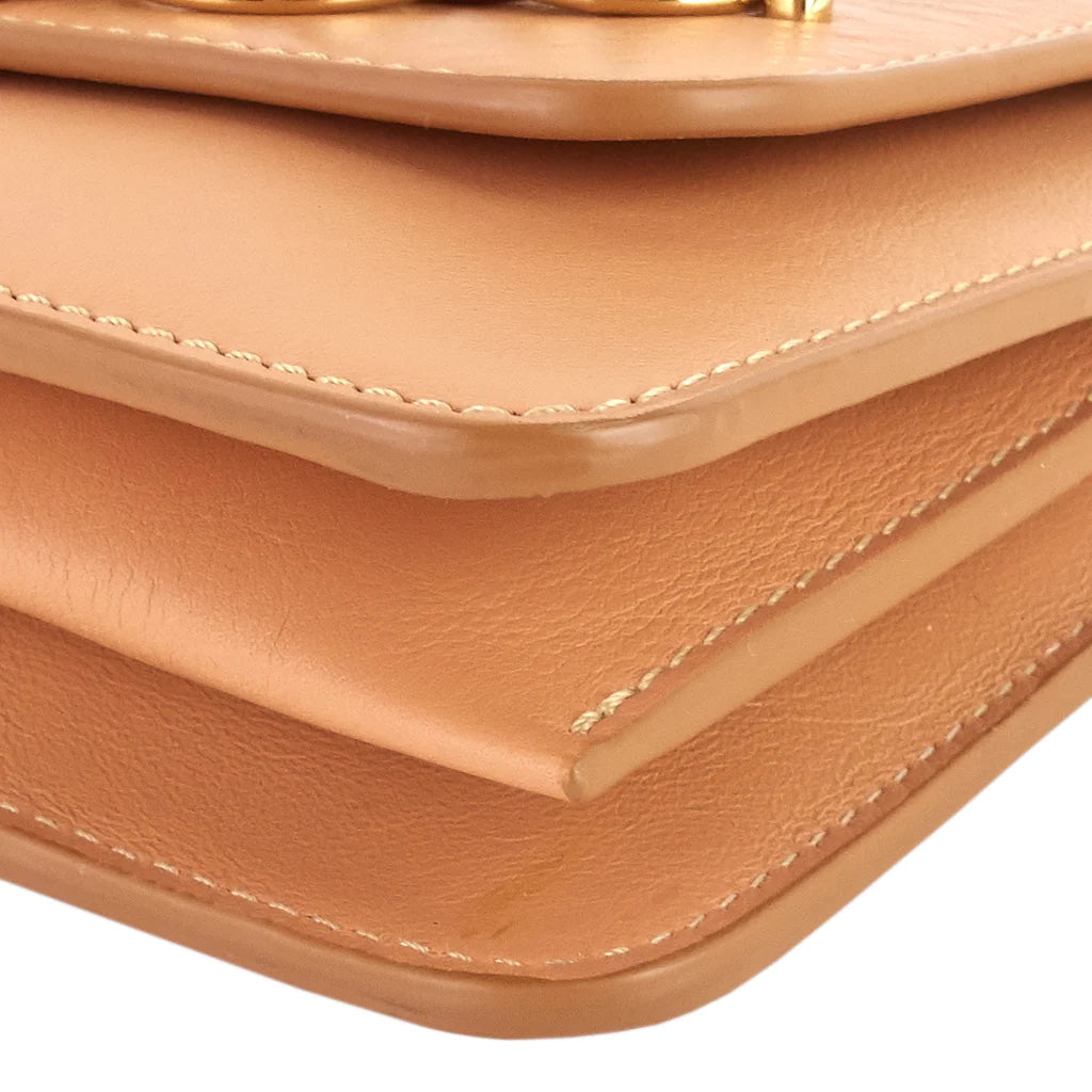 Chloe Drew Bijou Tan Blush Smooth Calfskin Crossbody Clutch Bag - Stylish Women's Shoulder Purse for Evening Parties & Date Nights