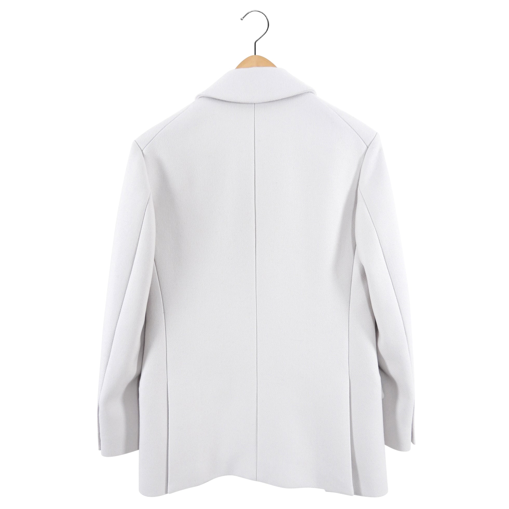 Brunello Cucinelli Light Grey Short Coat Jacket for Women | Size IT38 / US 2-4 | Elegant Outerwear for Work, Travel & Casual Outings