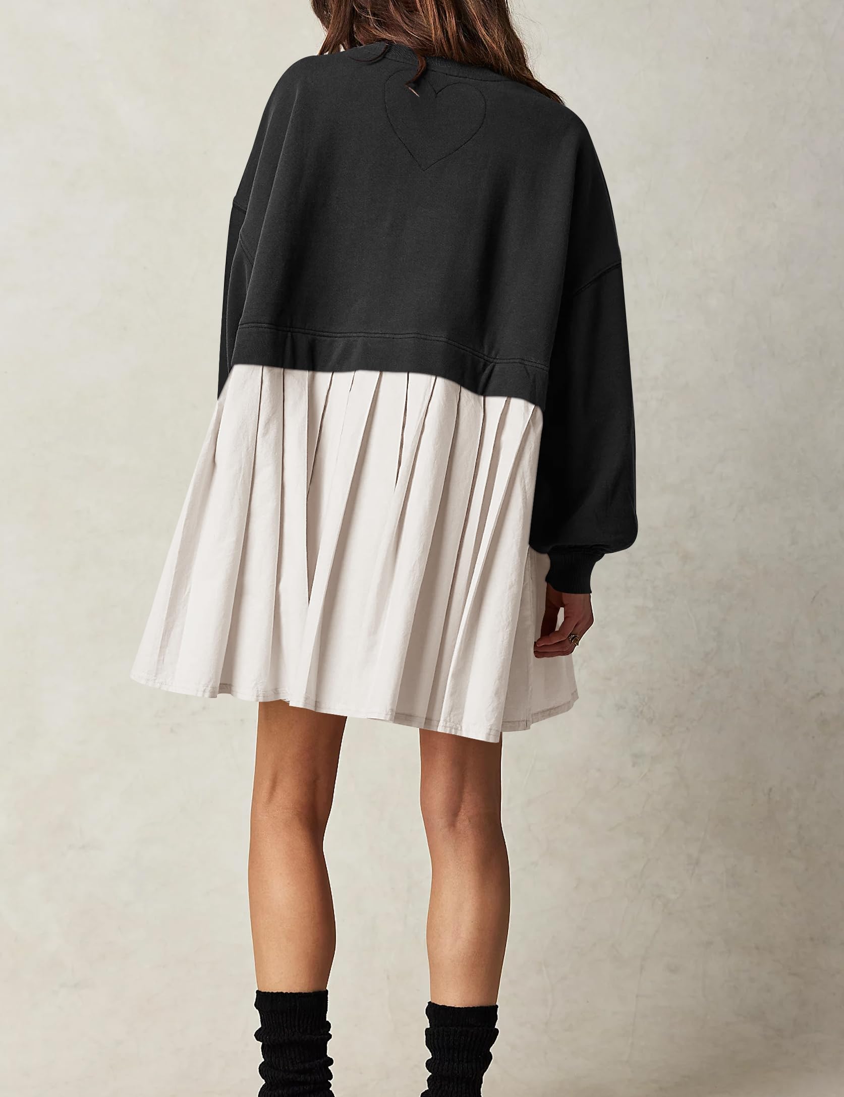 Ugerlov Women's Oversized Sweatshirt Dress - Long Sleeve Crewneck Pullover Top | Relaxed Fit Mini Dress for Casual Wear, Loungewear & Street Style Fashion