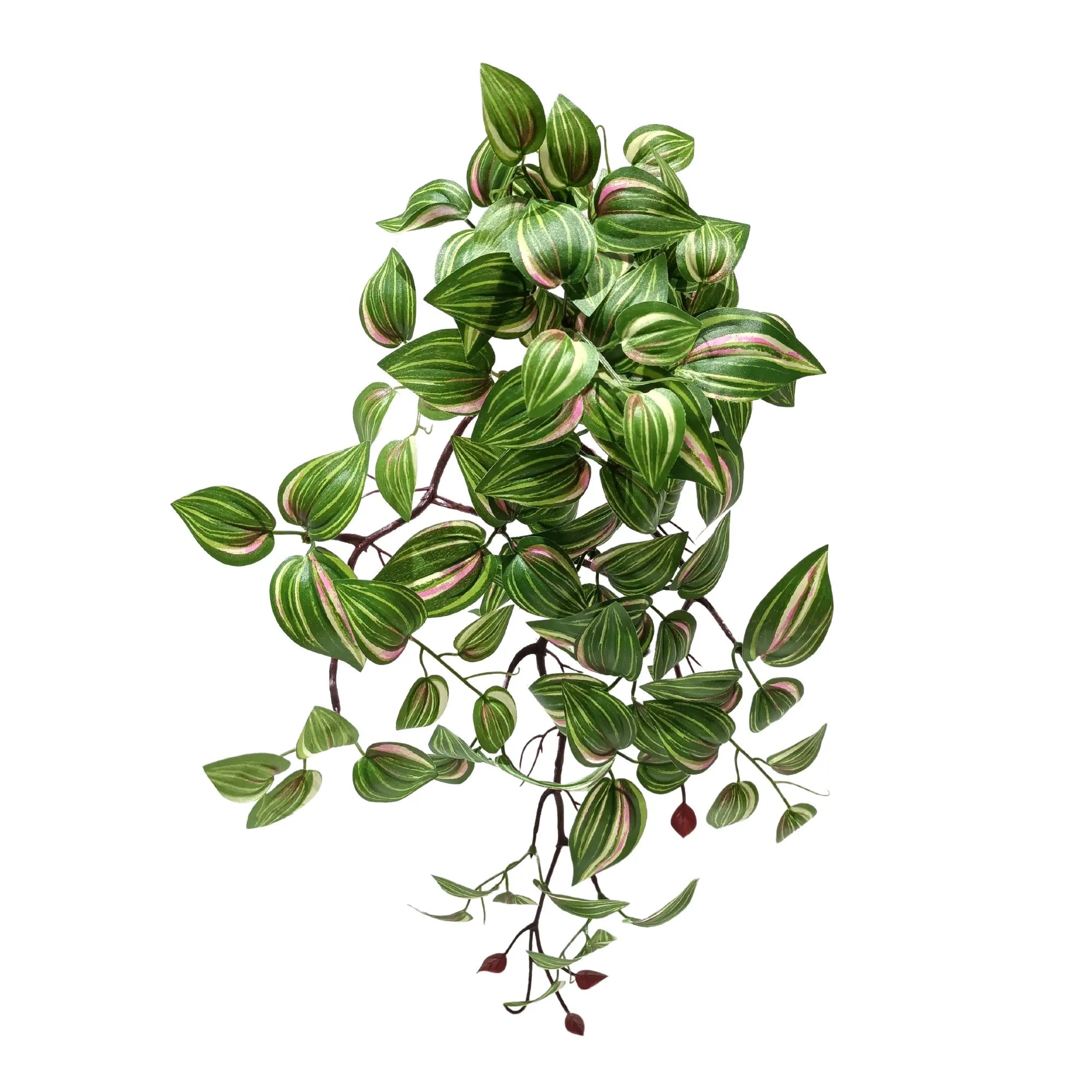 Artificial Hanging Wandering Jew Plant - 16.5 Inch Long Trailing Tradescantia for Indoor Home Decor, Office Hanging Baskets, and Balcony Gardens