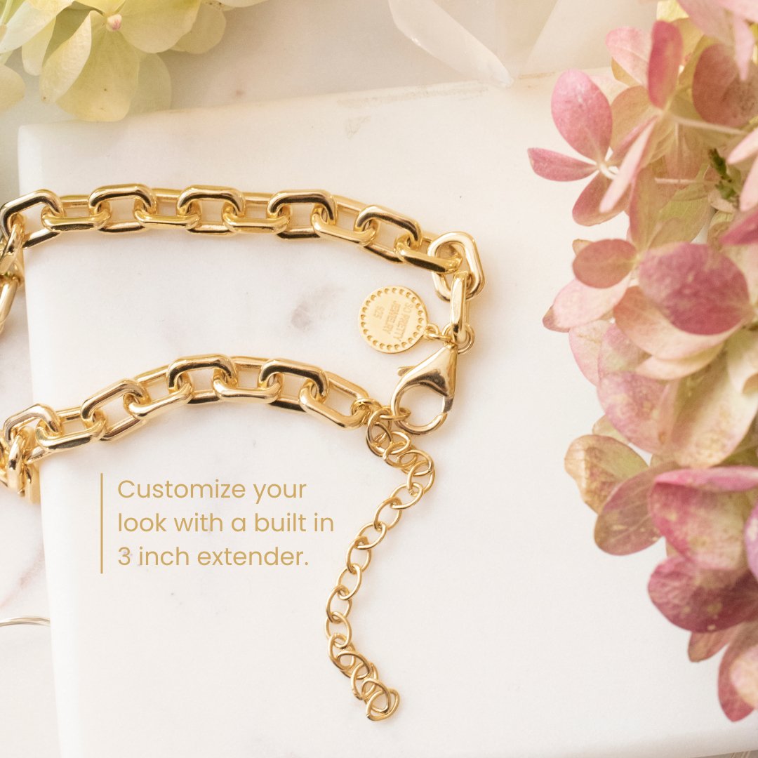 Fraiche Luxe Gold Toggle Necklace - Elegant & Stylish Jewelry for Women, Perfect for Parties, Weddings & Everyday Wear