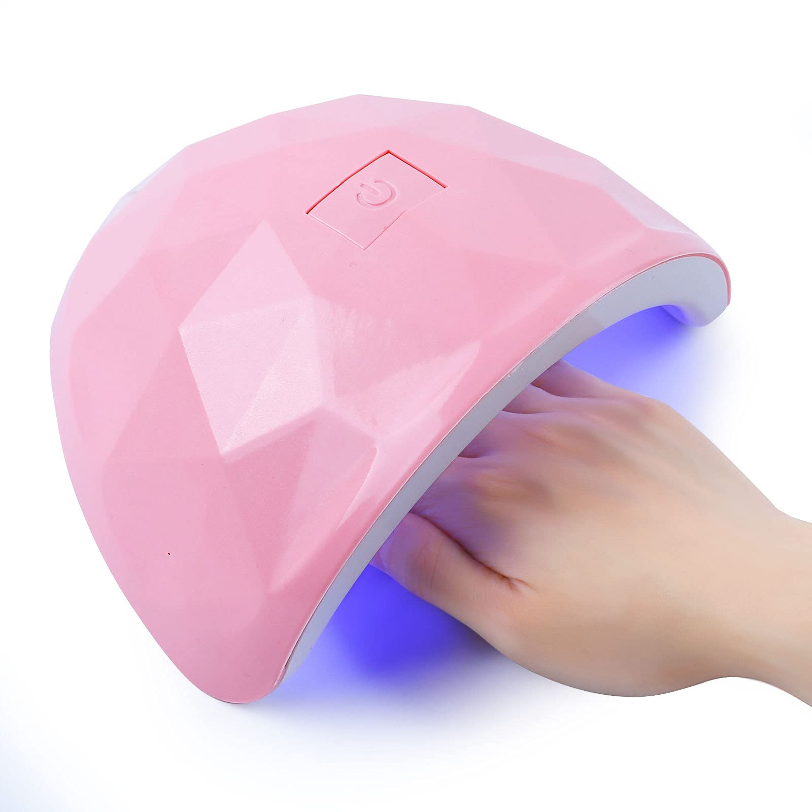 88W UV LED Nail Lamp - Fast Curing for Gel Polish, Salon & Home Use (Pink)