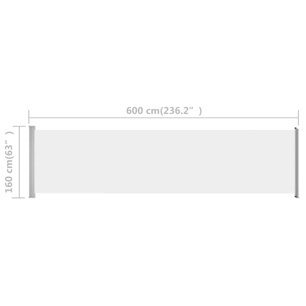 CHARMMA Retractable Patio Side Awning 236.2
