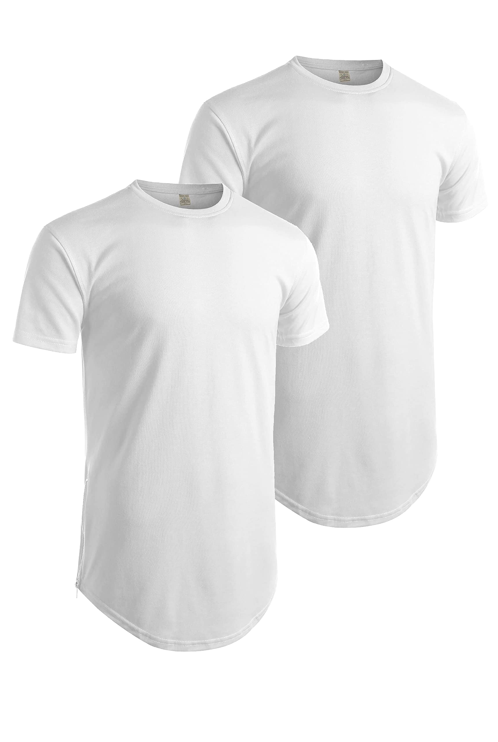 Bleecker & Mercer Men's Hip Hop Streetwear T-Shirt - Longline Scoop Bottom Tee for Casual Wear & Urban Fashion | Perfect for Concerts, Street Style & Everyday Outfits