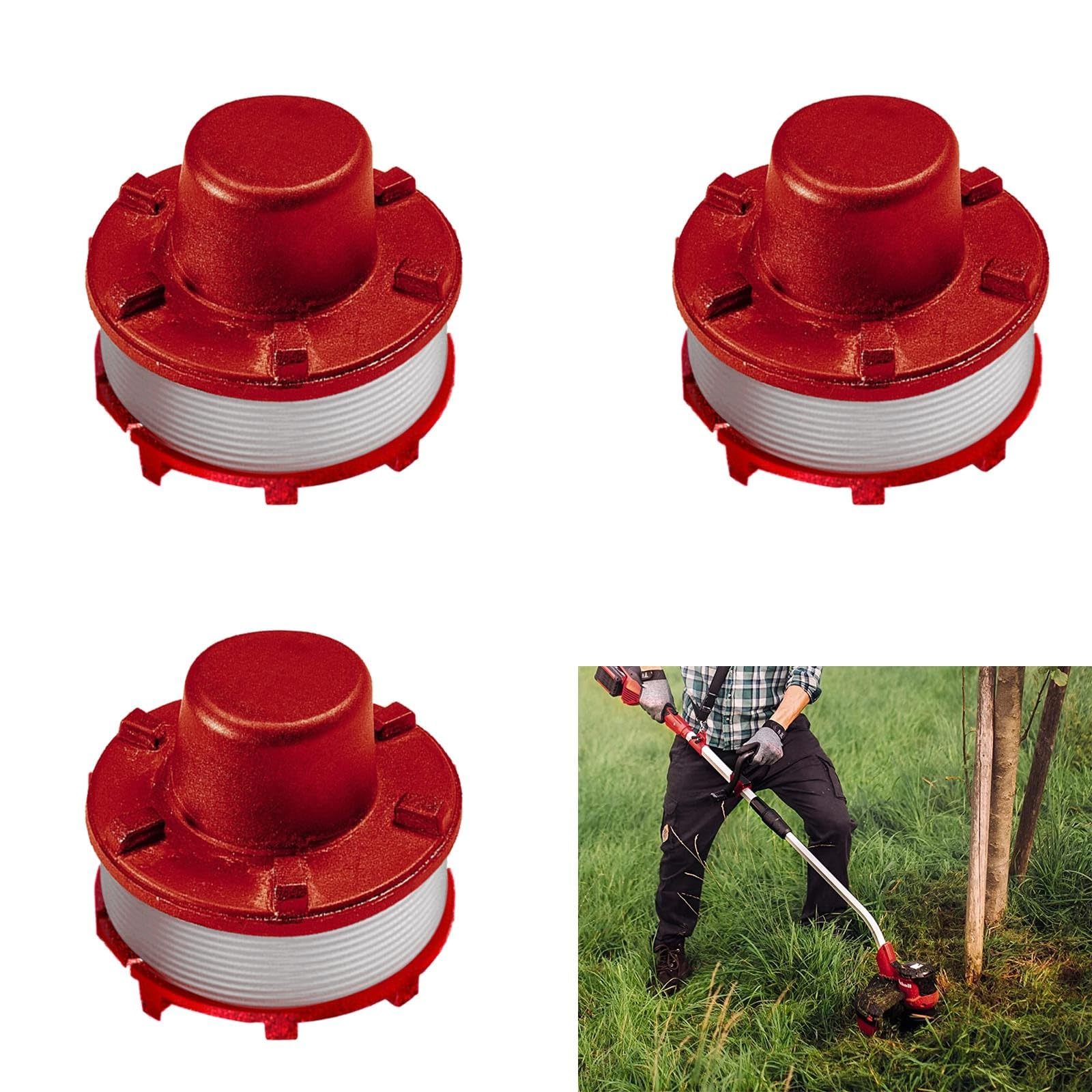 3-Piece Trimmer Line Spool Replacement for Einhell GE-CT 36/30 Li E SOLO & AGILLO 36/255 BL - Durable Grass Trimmer String for Lawn Mower Maintenance | Perfect for Landscaping, Yard Work & Garden Care
