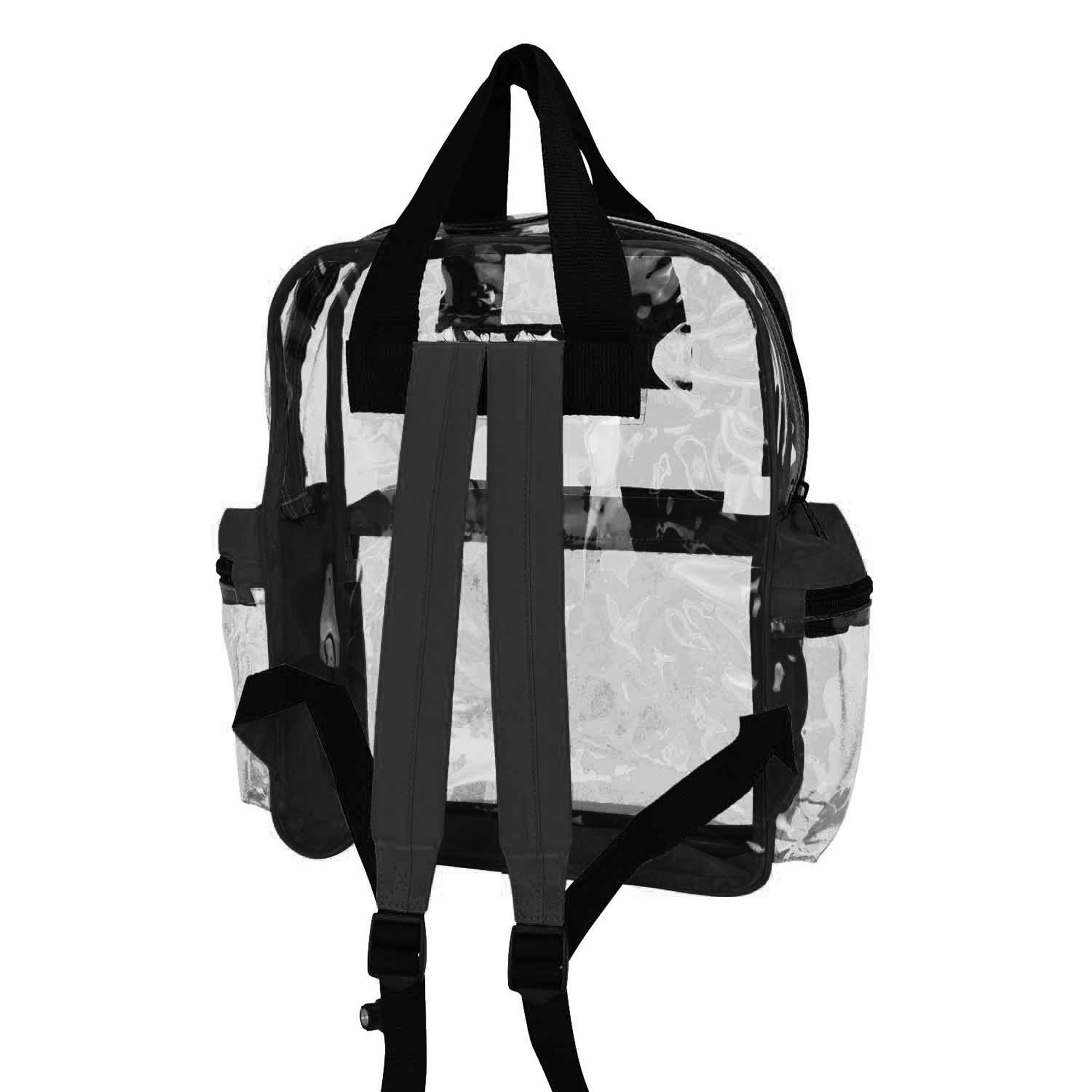 DALIX Clear Backpacks Bulk 24 Pack - Transparent School Backpack for Students, TSA Approved Security Bag for Concerts, Stadiums & Travel