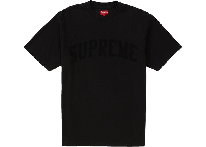 Supreme Chenille Arc Logo Short Sleeve T-Shirt - Black | Streetwear Fashion for Men & Women | Perfect for Casual Wear, Outfits & Urban Style