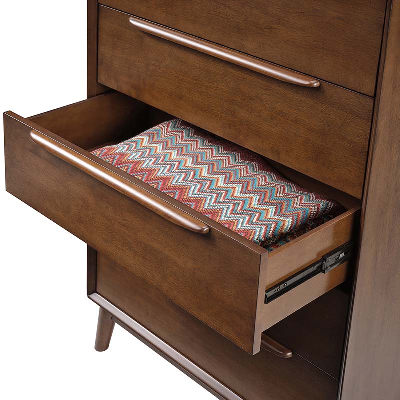 Raimunda 5-Drawer Solid Wood Chest Dresser - Sturdy Bedroom Storage Organizer for Clothes, Linens & Accessories | Perfect for Master Bedroom, Guest Room or Nursery