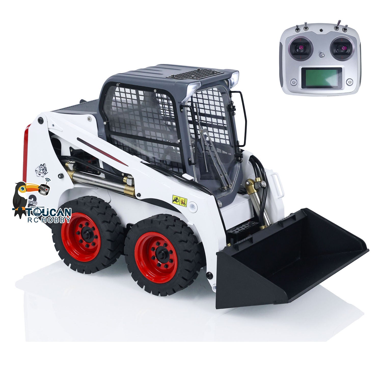 1/14 Scale RC Hydraulic Skid Steer Loader SM450 - Remote Control Construction Toy with Realistic Sound & Light Effects - Perfect for Construction Enthusiasts & Kids Outdoor Play