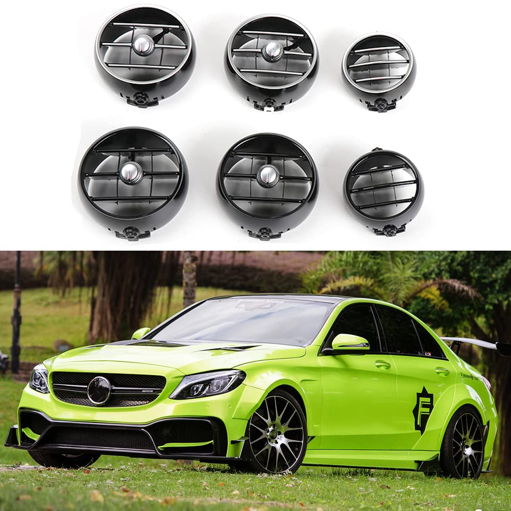 ZCARGEL Round ABS Car Air Conditioner Grille Vent - Compatible with Mercedes W205 W253 2015-2021 Models (205830020) - Front/Rear Dashboard Air Outlet for Enhanced Cabin Airflow & Interior Style