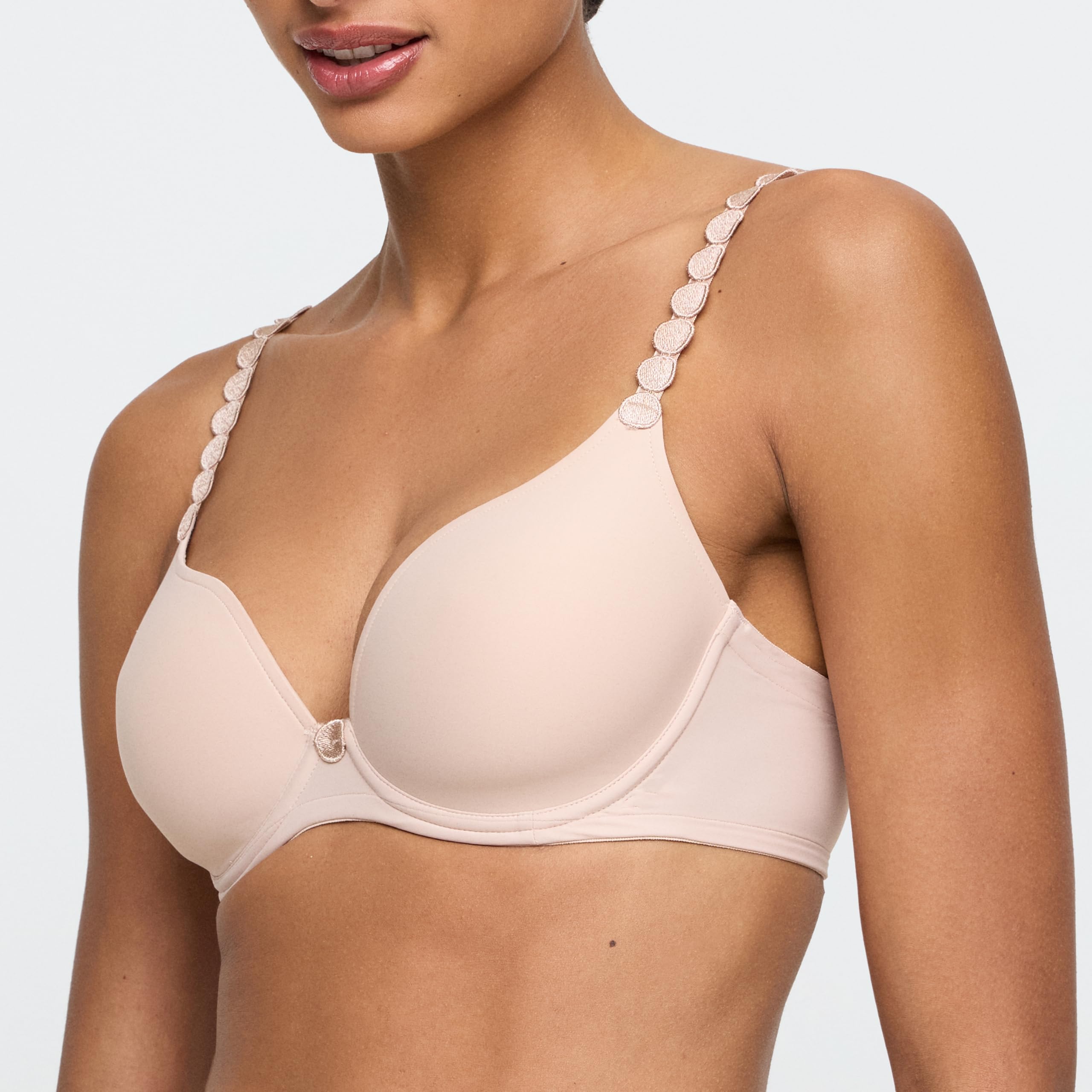 Tom Convertible Underwire Bra 34E - Wireless & Strapless Support - Cafe Latte Nude T-Shirt Bra for Everyday Comfort & Special Occasions