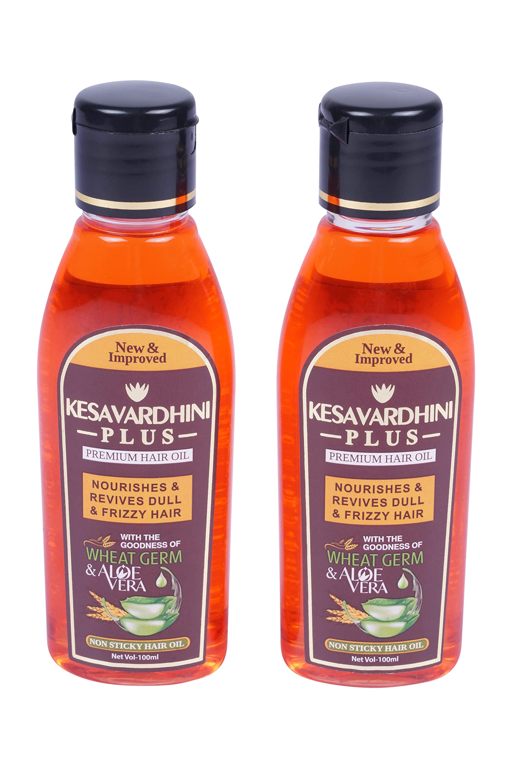 Kesavardhini Plus Hair Oil 100ml (Pack of 2) - Natural Hair Growth Treatment for Thicker, Stronger Hair & Reduces Hair Fall - Perfect for Daily Scalp Massage & Hair Care Routine