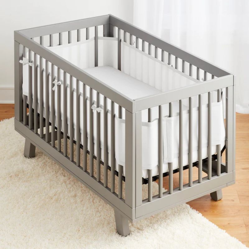 Breathable Mesh Crib Liner for Baby Safety - Soft & Airy Crib Bumper Pad - Perfect for Nursery, Daycare & Travel Use
