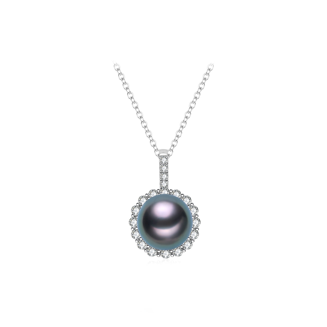 18K Solid Gold Tahitian Pearl Necklace - Genuine Saltwater Cultured Pearl Jewelry for Women, Elegant Gift for Wedding, Anniversary & Special Occasions