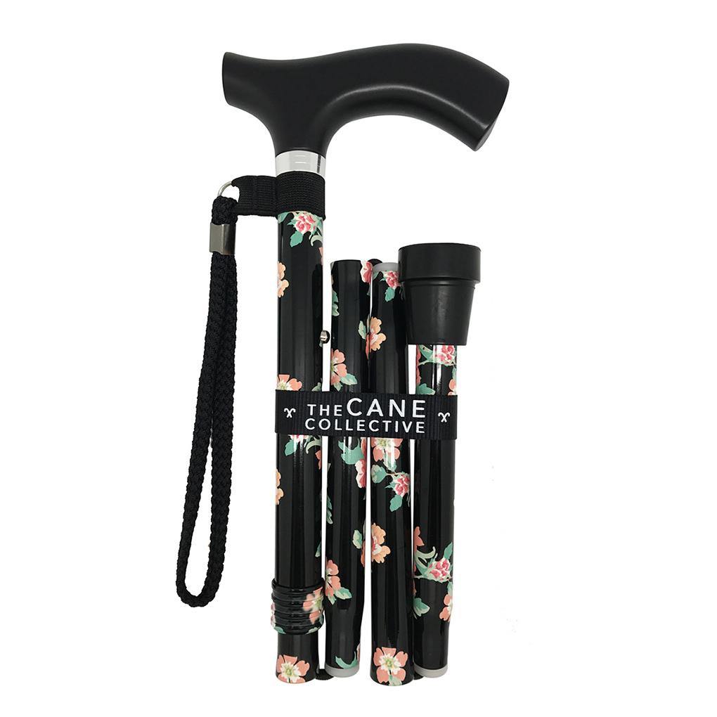 Foldable Walking Cane for Seniors - Adjustable Lightweight Mobility Cane with Comfortable Handle & Non-Slip Tip - Ideal for Elderly, Hiking, Travel, and Daily Support