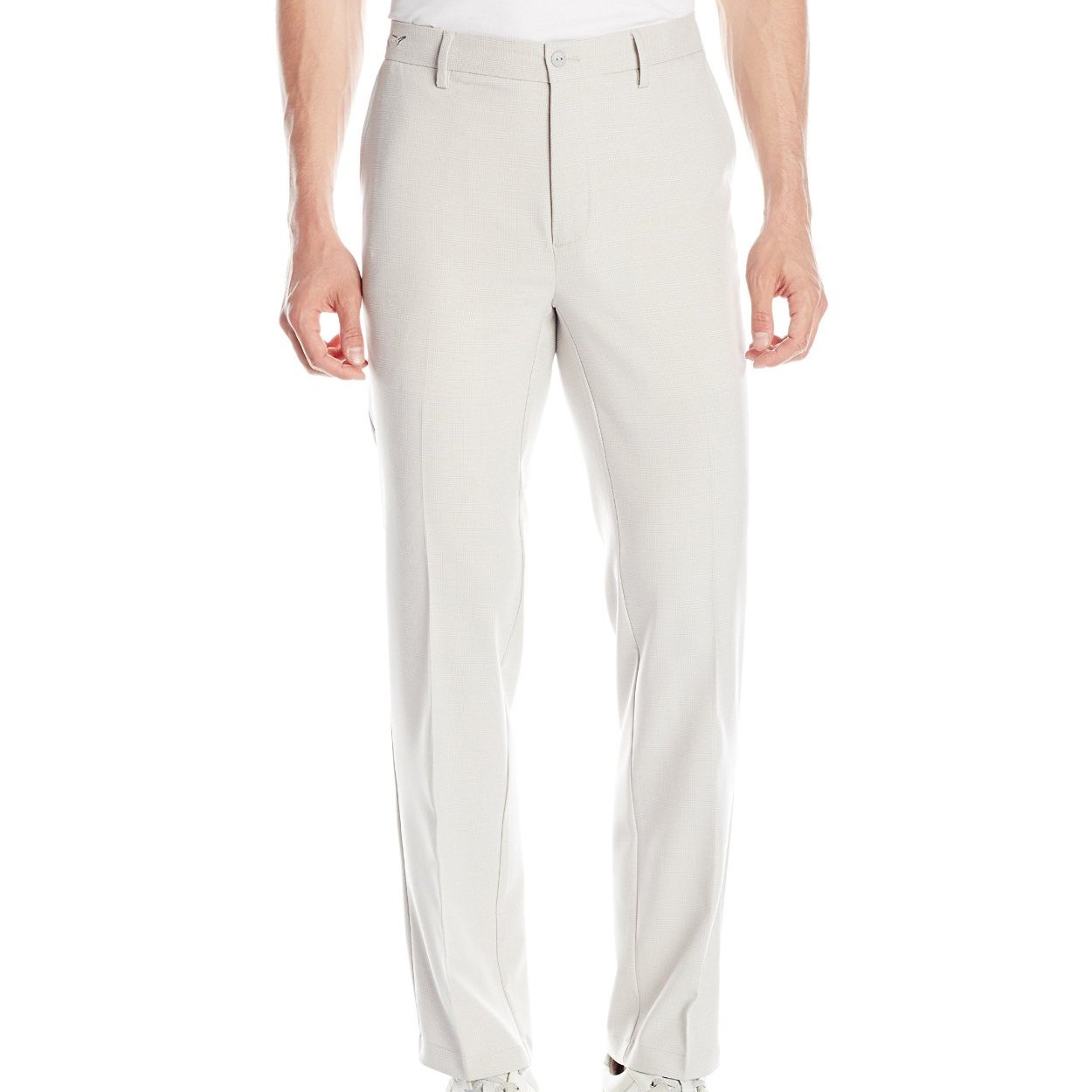 Greg Norman Collection Men's Glen Plaid Dress Pants - Classic Fit, Comfortable & Stylish for Golf, Office & Business Casual Wear