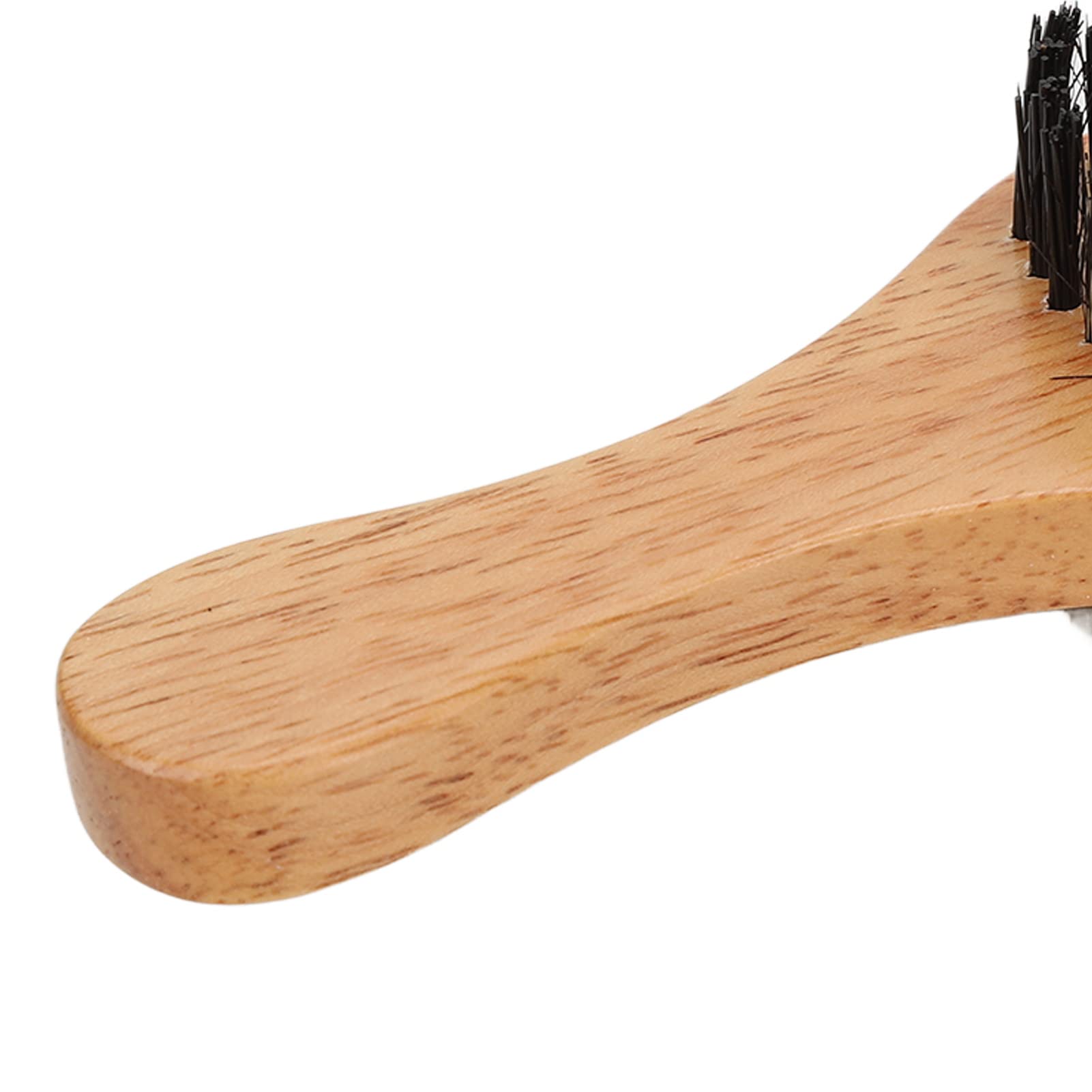 Premium Double Sided Beard Brush for Men - Wooden Handle & Nylon Bristles for Styling, Cleansing & Exfoliating | Perfect for Home Grooming, Salon Use & Travel Essentials | Mustache & Facial Hair Care Tool