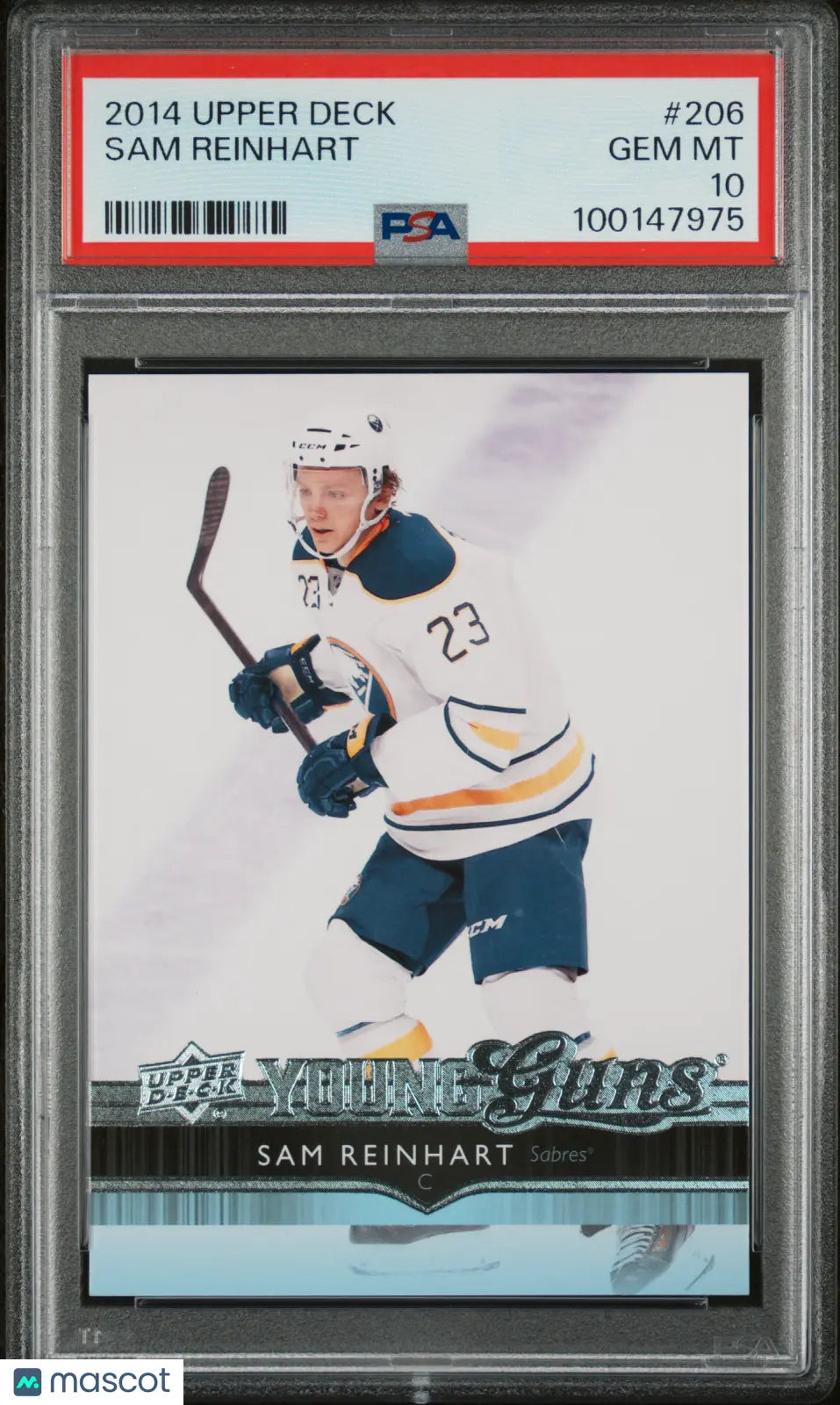 2014-15 Upper Deck Series One Hockey Sam Reinhart Young Guns PSA 10 Rookie Card - Perfect for Collectors & Hockey Fans - Display in Home Office, Man Cave, or Sports Memorabilia Collection