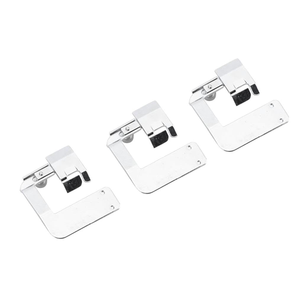 3Pcs Sewing Machine Presser Feet Set - Hemming, Binding & Bias Tape Making Foot Kit with Rolled Hem & Binder Attachments | Perfect for Quilting, Dressmaking & DIY Sewing Projects | Sewing Machine Accessories