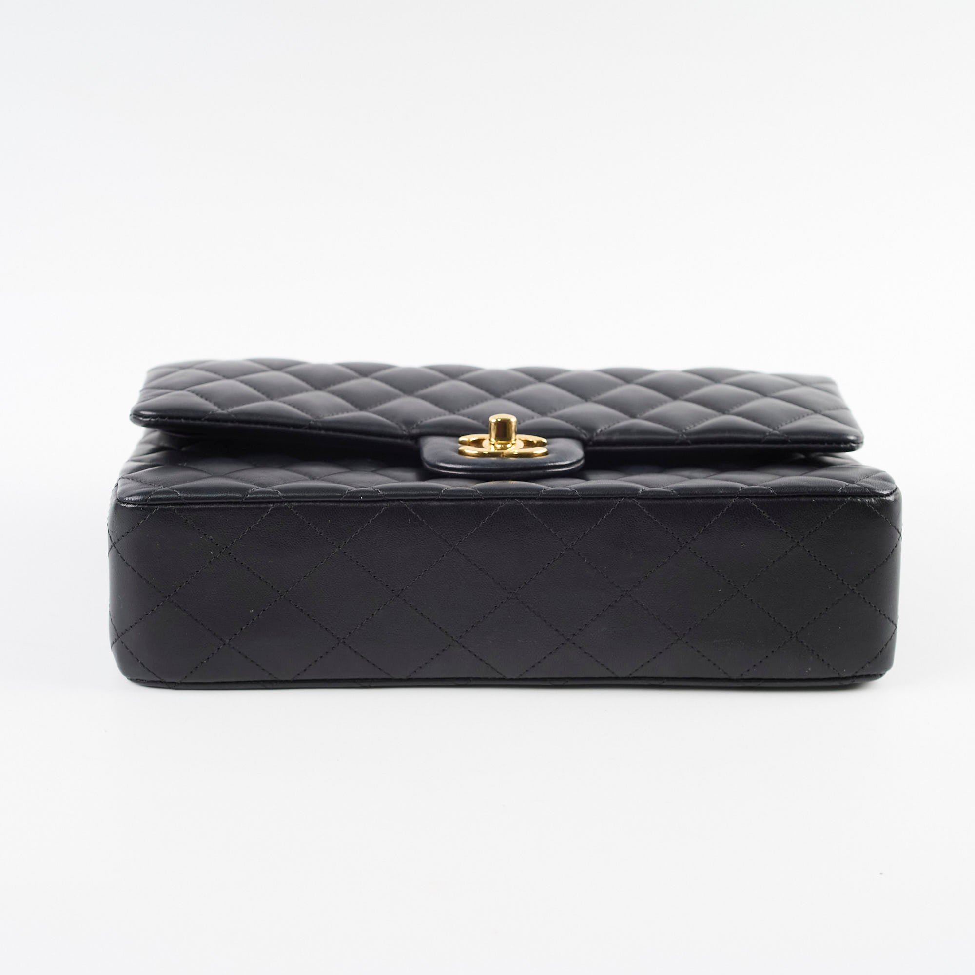 Chanel Classic Double Flap Bag Lambskin Leather Black 23cm - Luxury Designer Handbag for Women, Perfect for Evening Events & Special Occasions